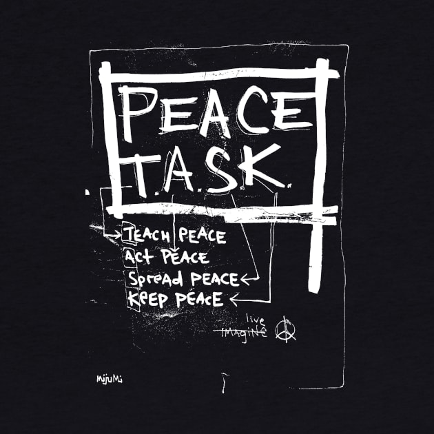 Peace Task Doodle White by Mijumi Doodles